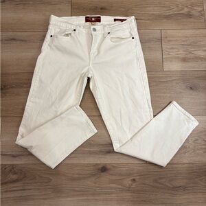 Lucky Brand White Denim Jeans Sofia Capri